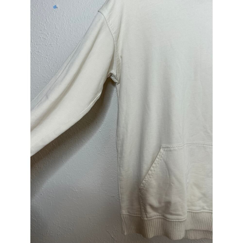 ALLSAINTS Woman's Size Small Oversized Cream Hoodie Ribbed cuffs lux relaxed fit - Picture 5 of 12